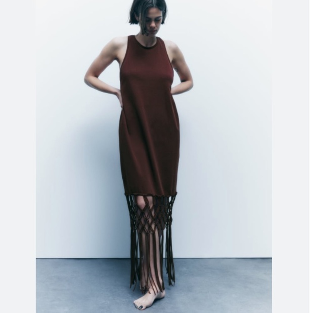 ZARA Macrame combination dress